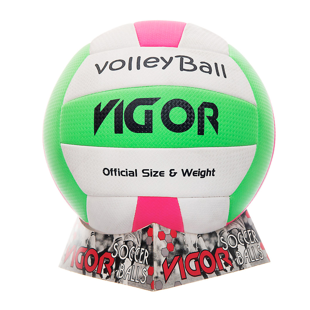 VIGOR Size 5 Graphic Red White Green Volleyball