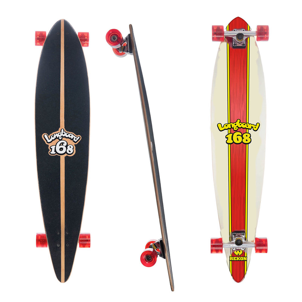 REKON 4 Pintail Complete Longboard RED 