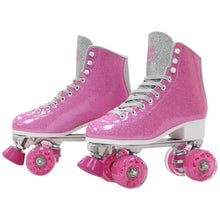 Load image into Gallery viewer, SKATE GEAR Outdoor 83A Wheels Quad Roller Skate - Glitter Pink
