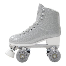 Load image into Gallery viewer, SKATE GEAR Outdoor 83A Wheels Quad Roller Skate - Glitter Silver
