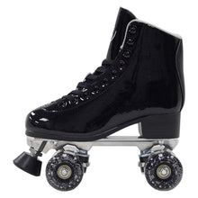 Load image into Gallery viewer, SKATE GEAR Outdoor 83A Wheels Quad Roller Skate - Glitter Black
