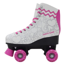 Load image into Gallery viewer, SKATE GEAR Indoor 95A Wheels Quad Roller Skate - Graphic Pink
