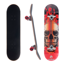Load image into Gallery viewer, AWAKEN 8.0 Inch Complete Skateboard Skull Fire
