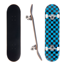 Load image into Gallery viewer, AWAKEN 8.0 Inch Complete Skateboard Blue Checker

