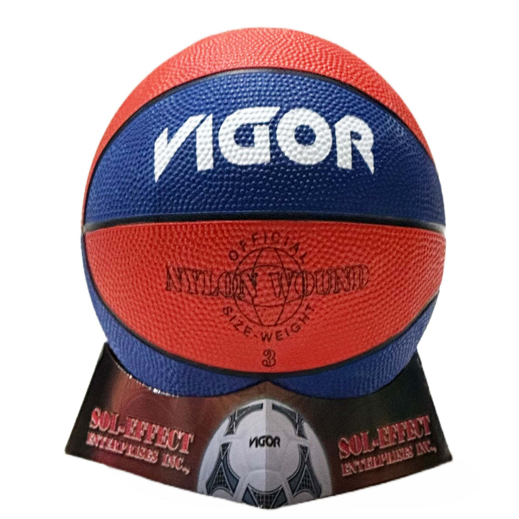 VIGOR Size 3 Blue/Red Rubber Basketball