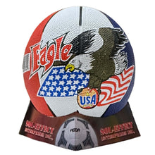 Load image into Gallery viewer, VIGOR Size 3 Red/White/Blue Rubber Basketball &quot;Eagle with flag&quot;
