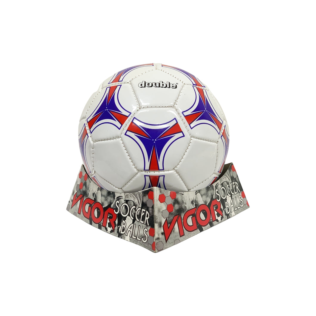 DOUBLE Size 2 Soccer Ball | Graphic Blu Red White