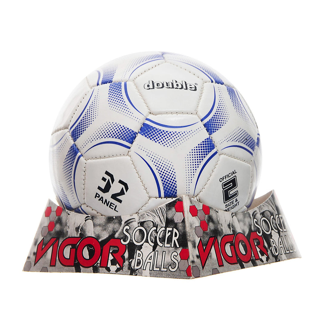 DOUBLE Size 2 Soccer Ball | Blue Fade White