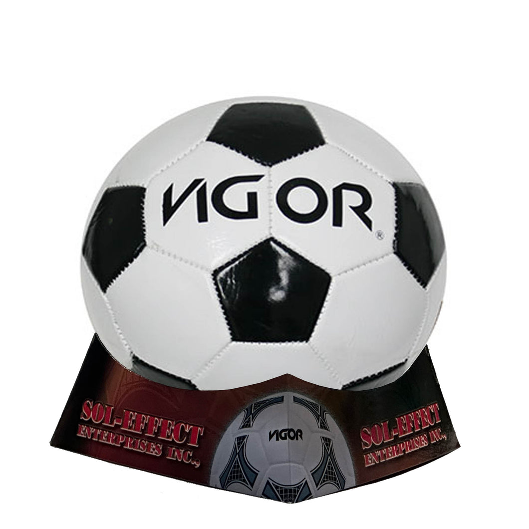 VIGOR Size 3 Soccer Ball | Basic Black White