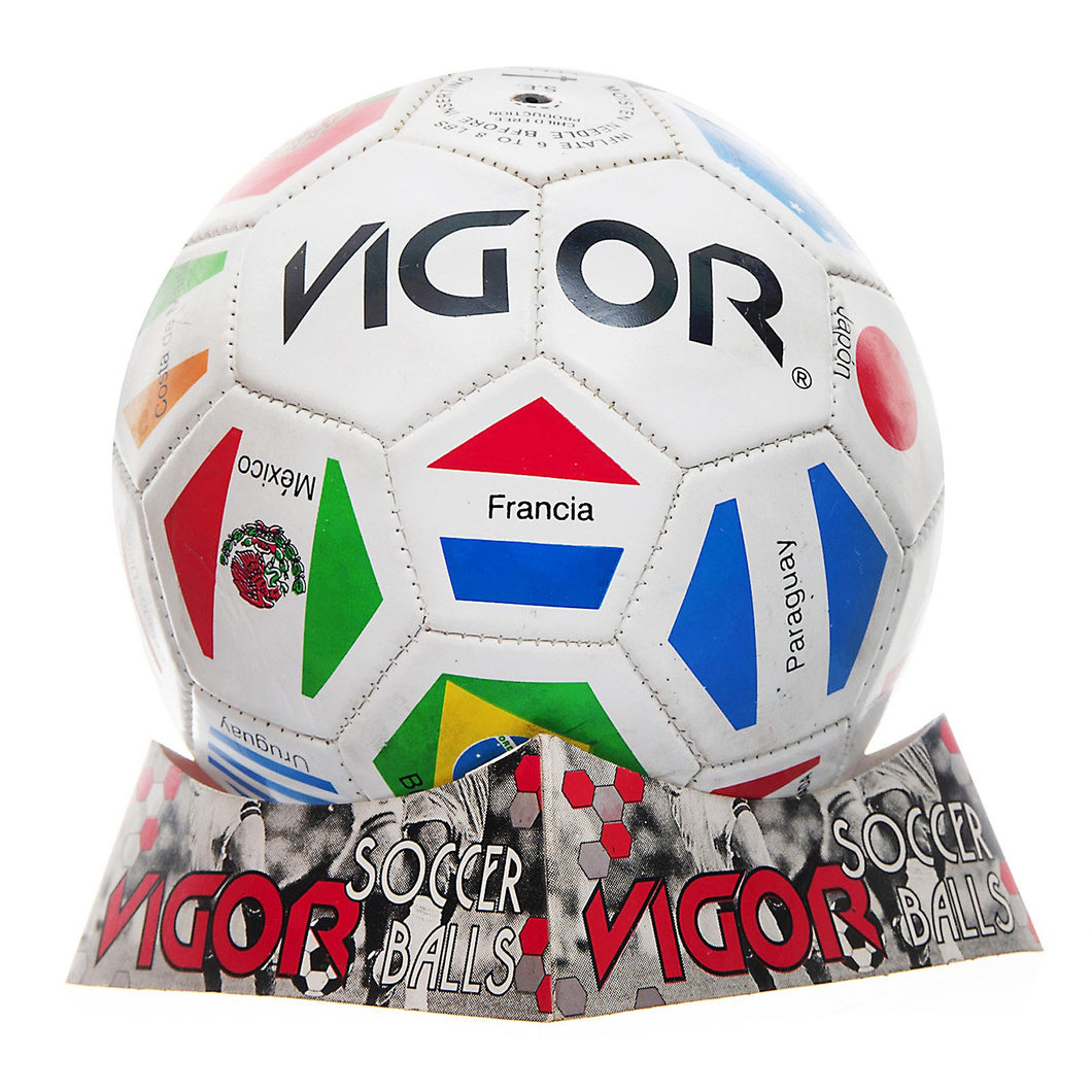 VIGOR Size 3 Soccer Ball | World Flags