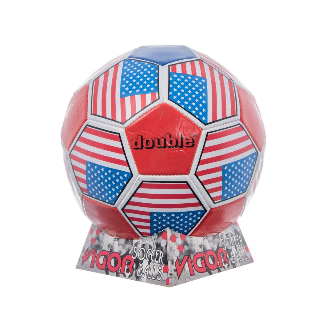 DOUBLE Size 4 Soccer Ball | USA Flag