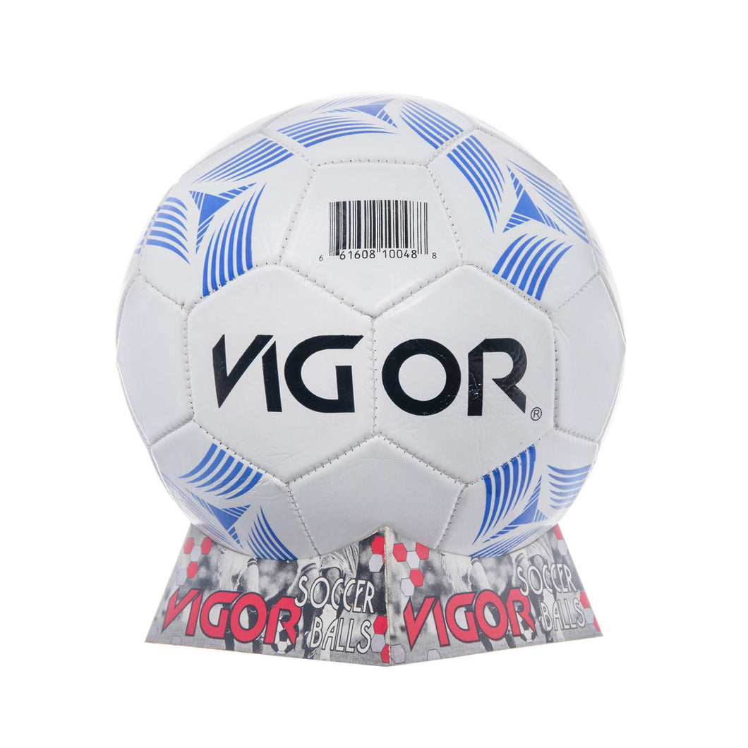 VIGOR Size 5 Soccer Ball | Graphic Blue Triangle