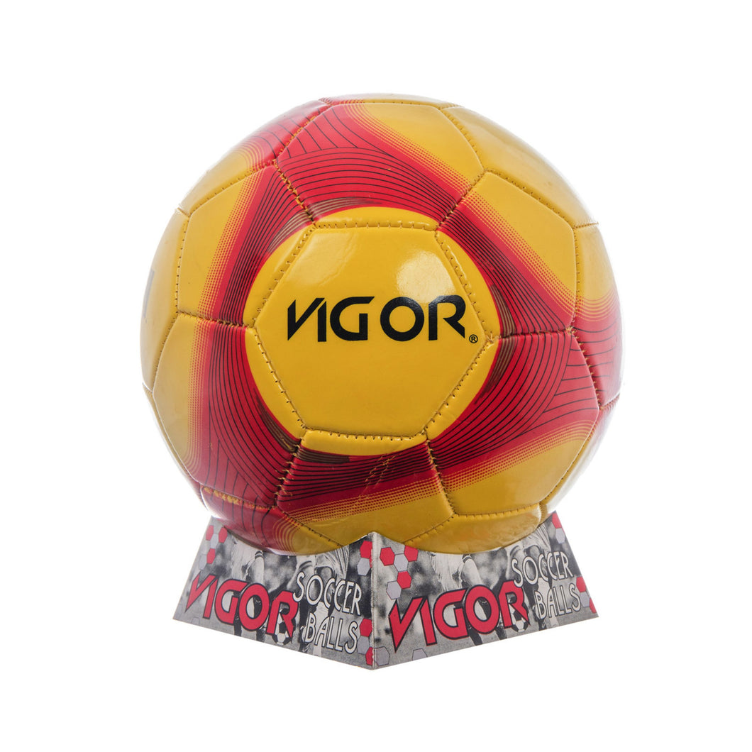 VIGOR Size 5 Soccer Ball | Red Yellow