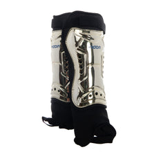 Load image into Gallery viewer, VIGOR Anodized Finish Blue/Silver Shin Guard
