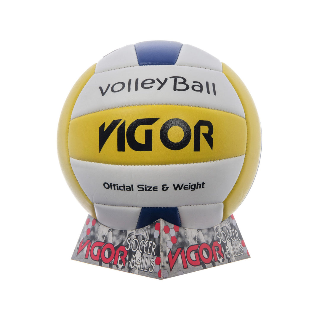 VIGOR Size 5 White Blue Yellow TPU Volleyball