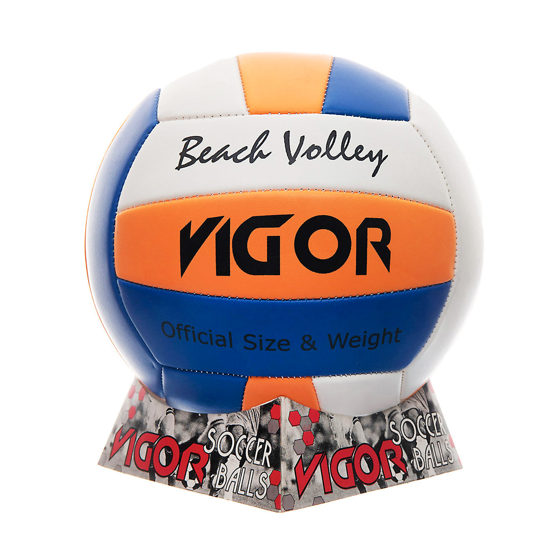 VIGOR Size 5 White Blue Orange TPU Volleyball