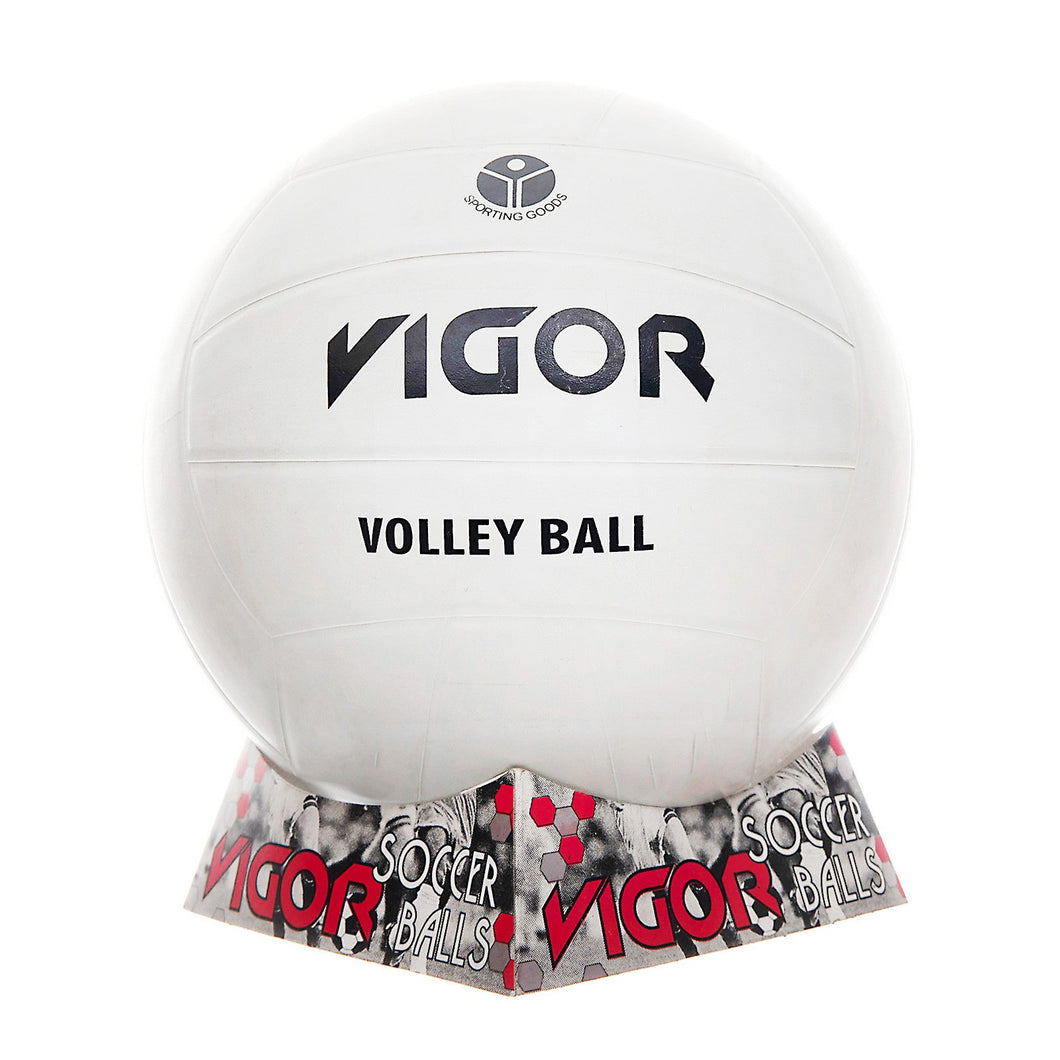 VIGOR Size 5 White Rubber Volleyball