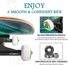 Load image into Gallery viewer, FISH SKATEBOARDS 8.0 Inch Complete Skateboard Diamond Green
