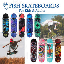 Load image into Gallery viewer, FISH SKATEBOARDS 8.0 Inch Complete Skateboard SKY PURPLE
