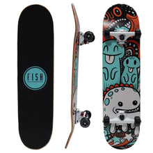 Load image into Gallery viewer, FISH SKATEBOARDS 8.0 Inch Complete Skateboard Funny Monster
