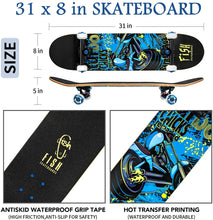 Load image into Gallery viewer, FISH SKATEBOARDS 8.0 Inch Complete Skateboard Rebels
