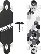 Load image into Gallery viewer, FISH 41 Inch Complete Longboard White
