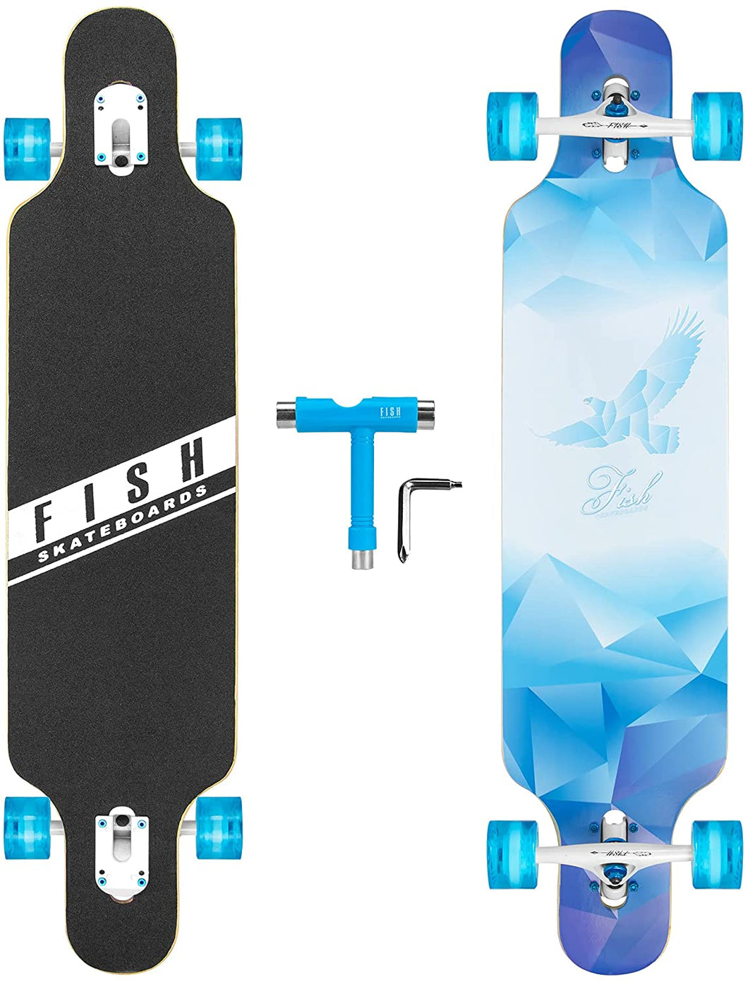 FISH 41 Inch Complete Longboard The Eagle