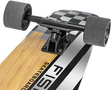 Load image into Gallery viewer, FISH 44 Inch Kick Tail Bamboo Longboard Cruiser - Silver

