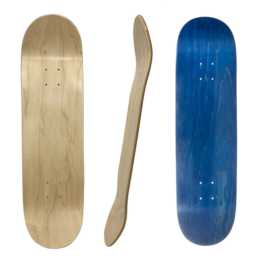 BLANK 7.75 | 8.0 | 8.25 | 8.5 Skateboard Decks Bottom Stained SA Type