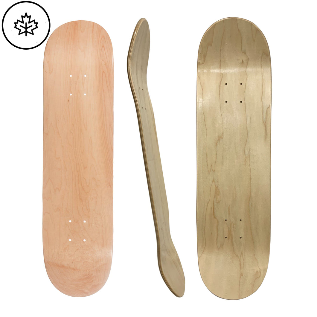 BLANK 7.75 | 8.0 | 8.25 | 8.5 Hard Maple Skateboard Decks GR Type