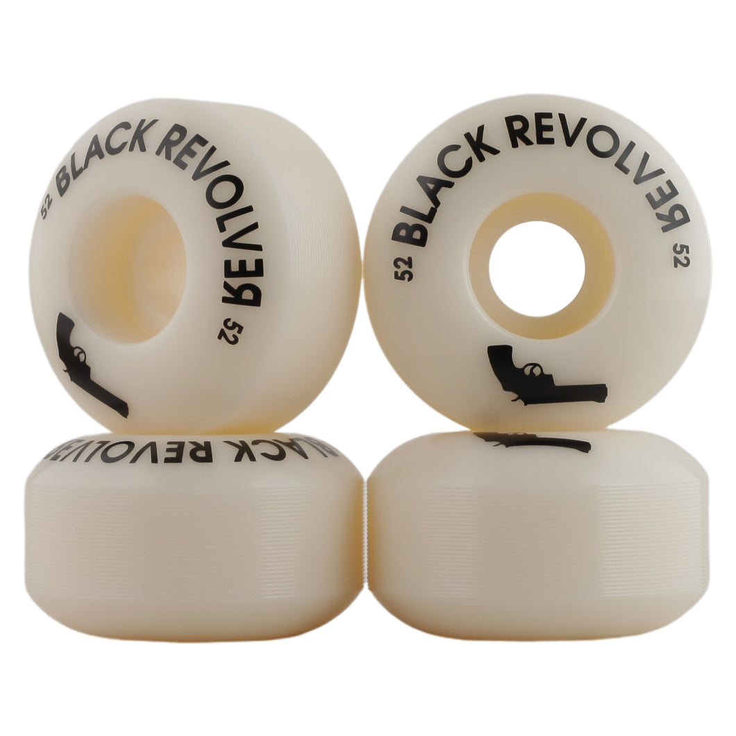 BLACK REVOLVER 52mm | 54mm SHR 102A Skateboard Wheels Classic White