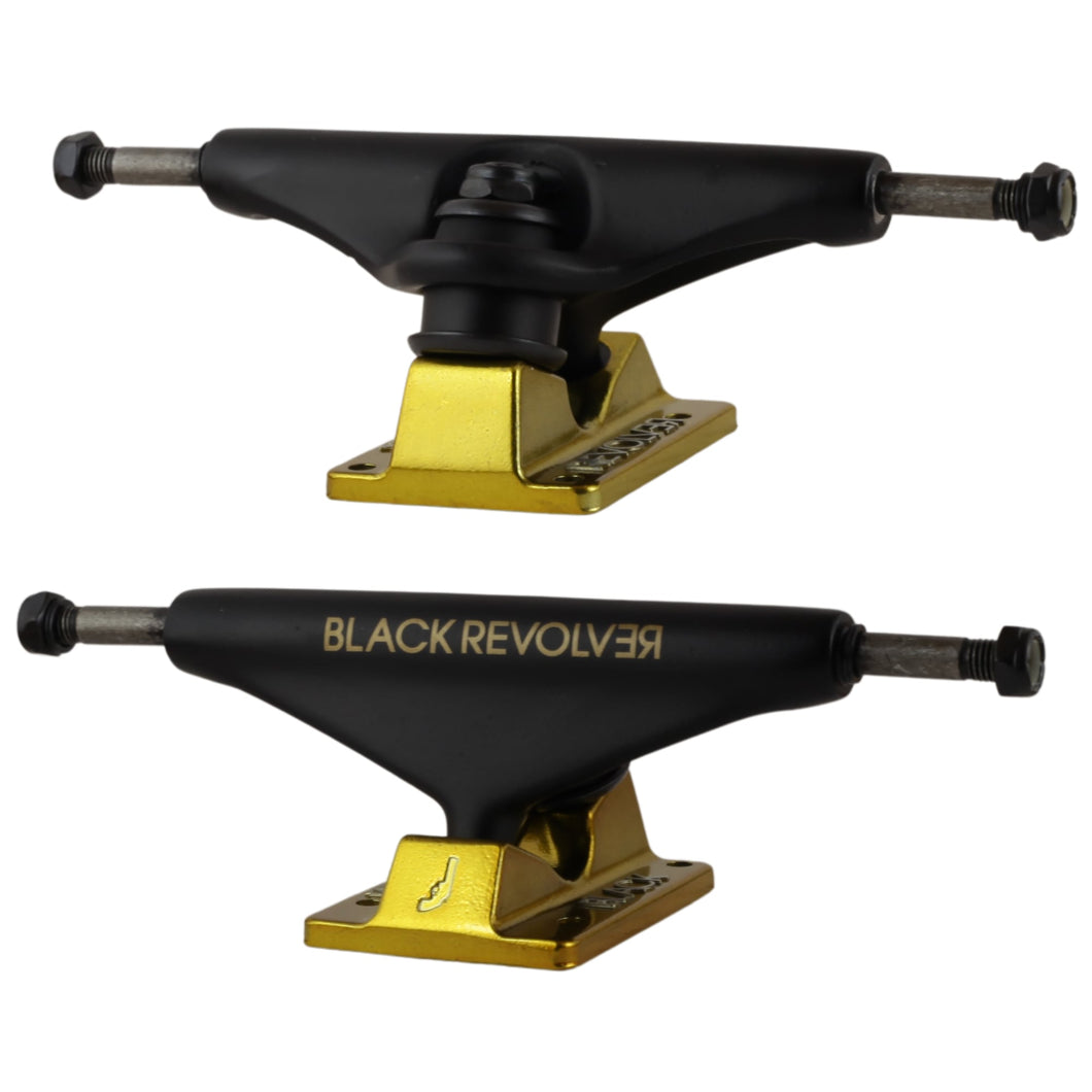 BLACK REVOLVER 5.35 Skateboard Trucks Black Gold (PAIR)