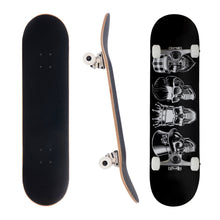 Load image into Gallery viewer, 3whys 8.0 Inch Complete Skateboard Bad Skulls
