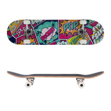 Load image into Gallery viewer, 3whys 8.0 Inch Complete Skateboard Pop Art
