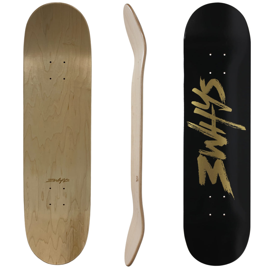 3WHYS 8.0 | 8.25 | 8.5 Inch Skateboard Deck - BLACK GOLD