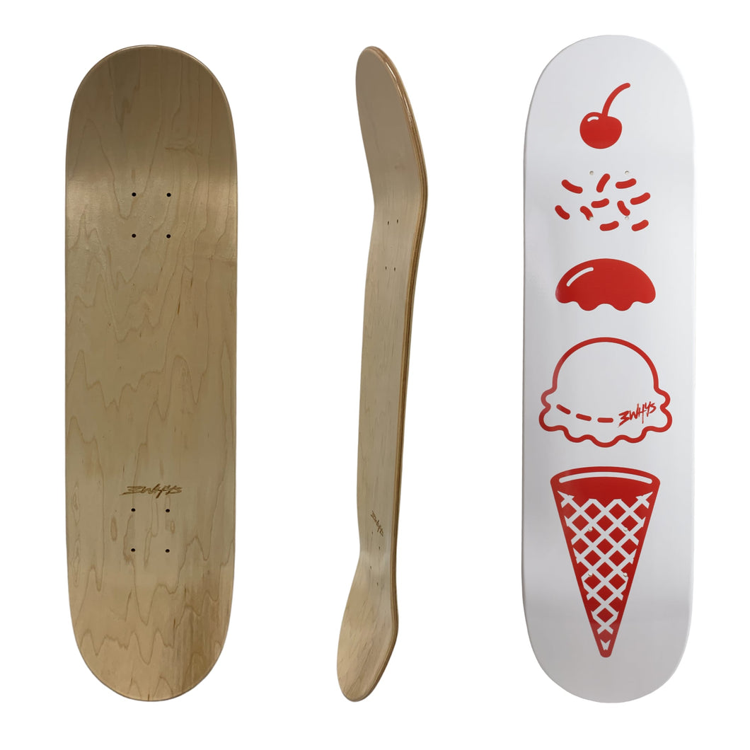 3WHYS 7.5 | 7.75 | 8.0 | 8.25 | 8.5 Inch Skateboard Deck - Ice Cream