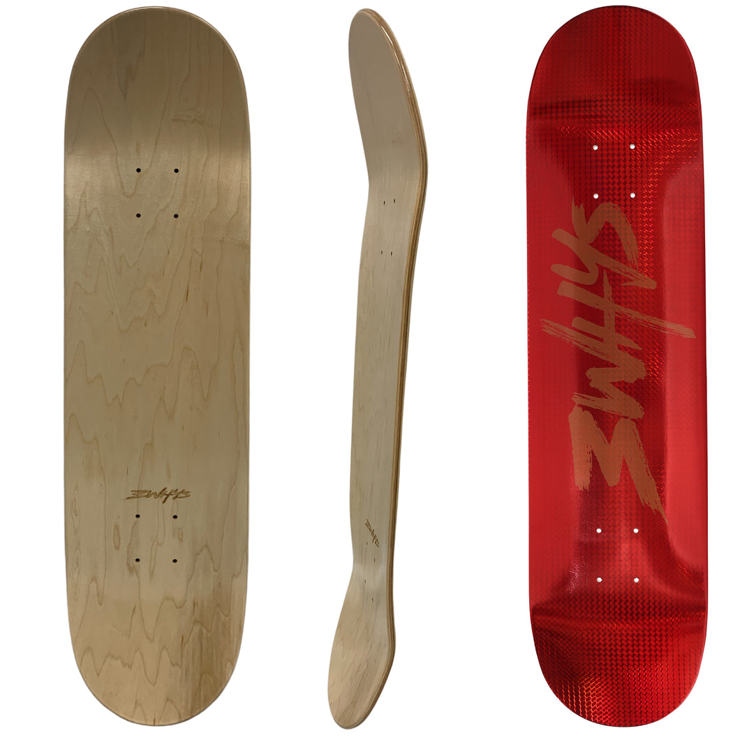 3WHYS 8.0 | 8.25 | 8.5 Inch Skateboard Deck - RED FOIL