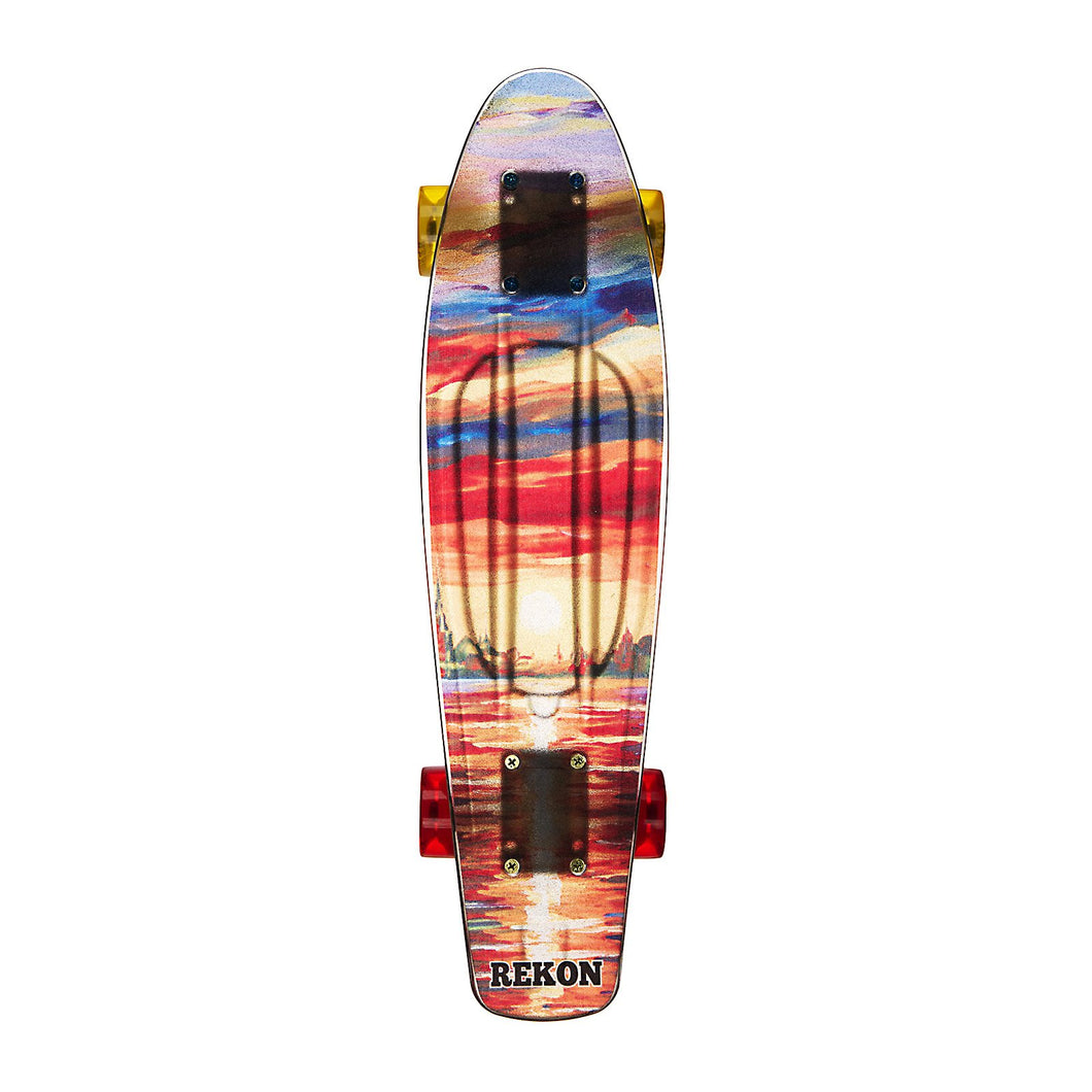 REKON 22 Inch Sunset See-Thru Mini Cruiser