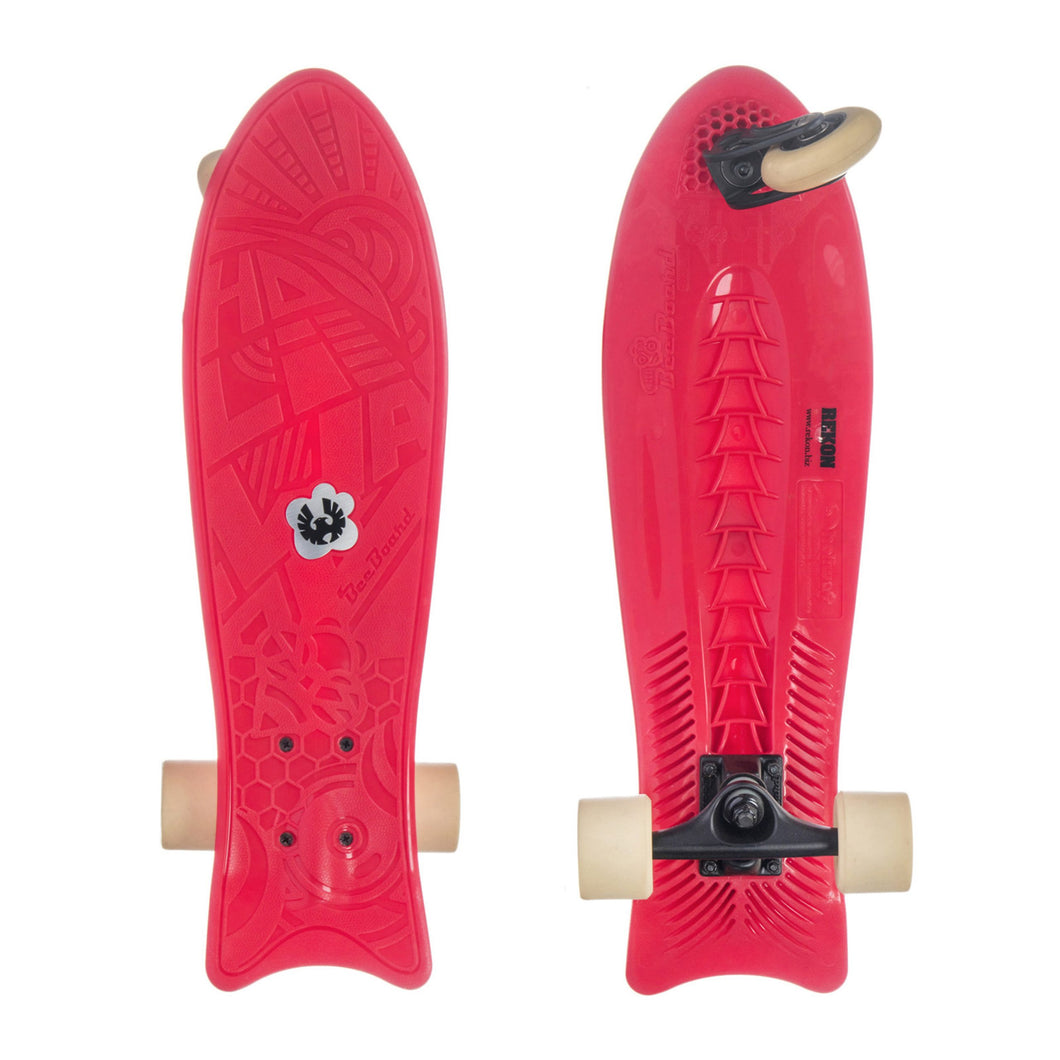 REKON 23.5 x 7 Inch Red PlasticSurf Skateboard