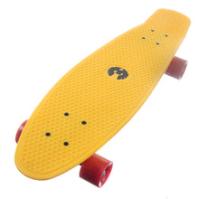 Load image into Gallery viewer, REKON 28 Inches Yellow Deck Red Wheels Plastic Cruiser
