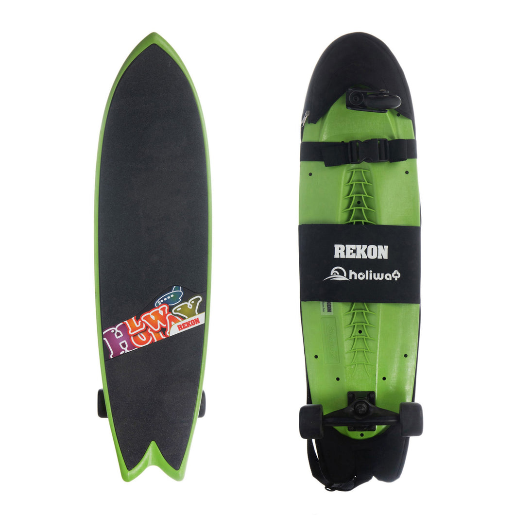 REKON 35.5 x 9.5 Inch Green PlasticSurf Skateboard