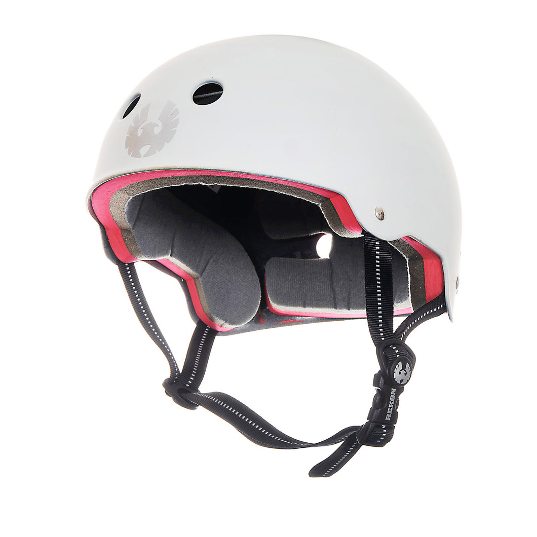 REKON Soft and Comfort EVA Liner Skate Helmet White
