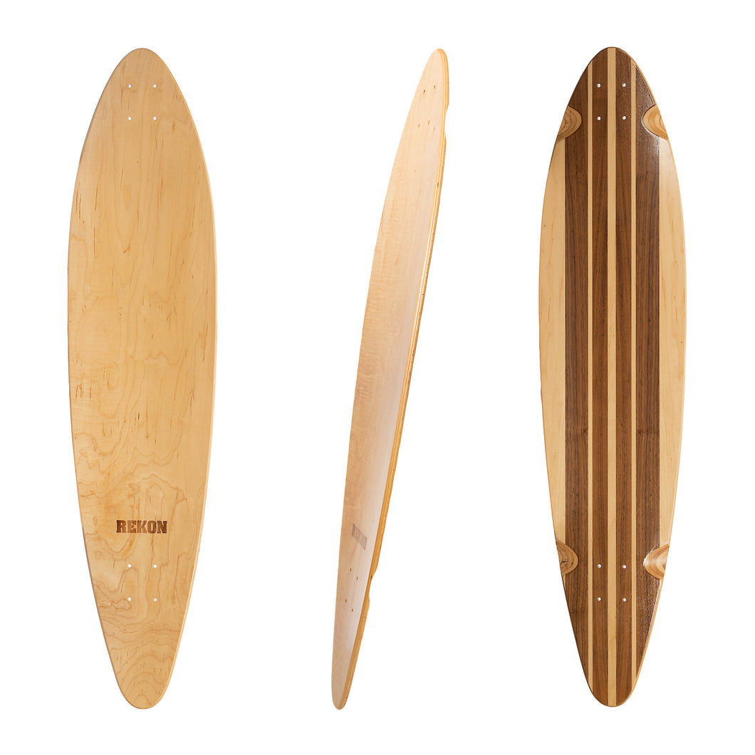 REKON 42 Inches Walnut Pintail Longboard Deck