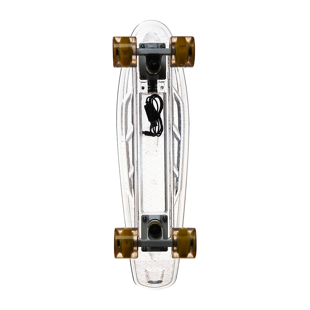 BLANK 22 Inches Clear LED Light Up Deck Plastic Mini Cruiser