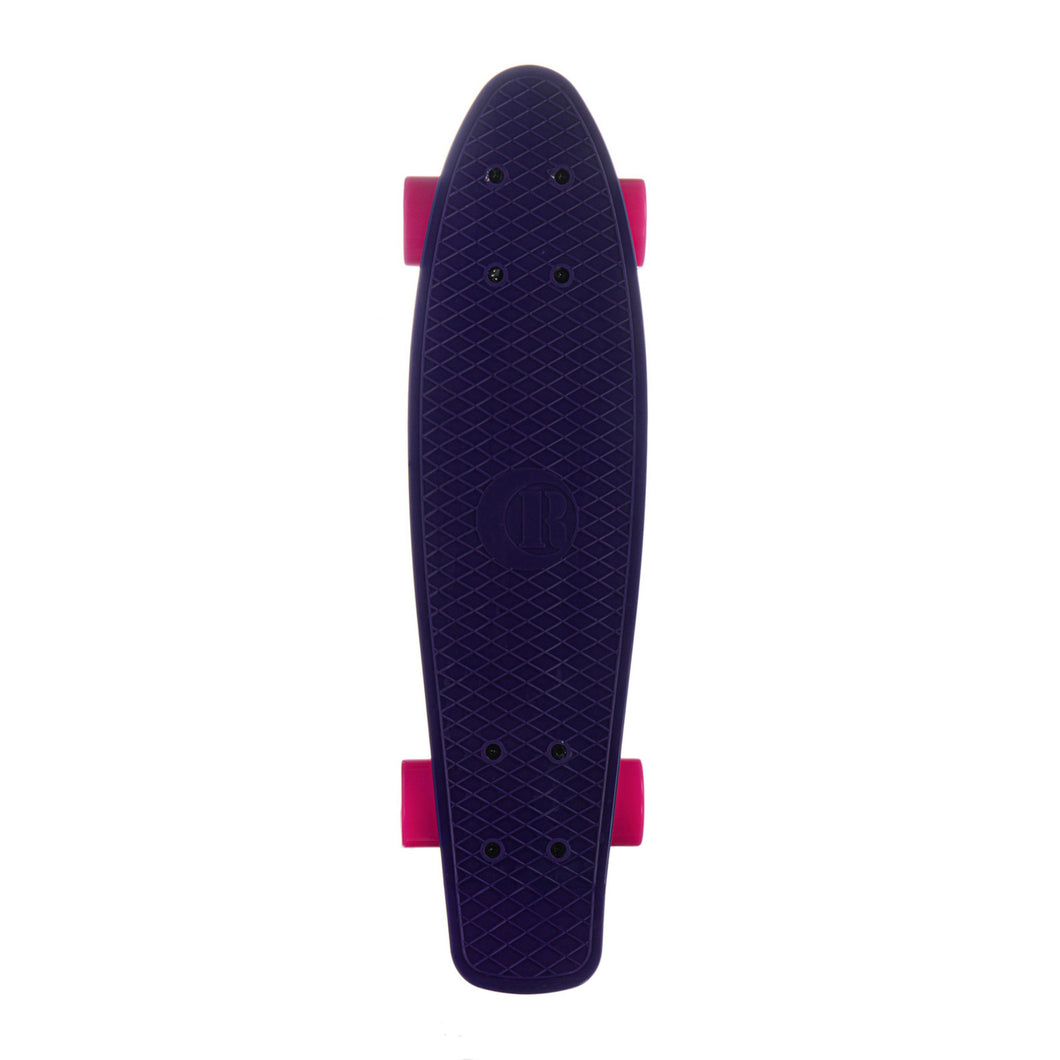 BLANK 22 Inches Purple Deck with Pink Wheels Plastic Cruiser