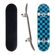 Load image into Gallery viewer, BLANK 8.0 Inch Complete Skateboard Blue Checker
