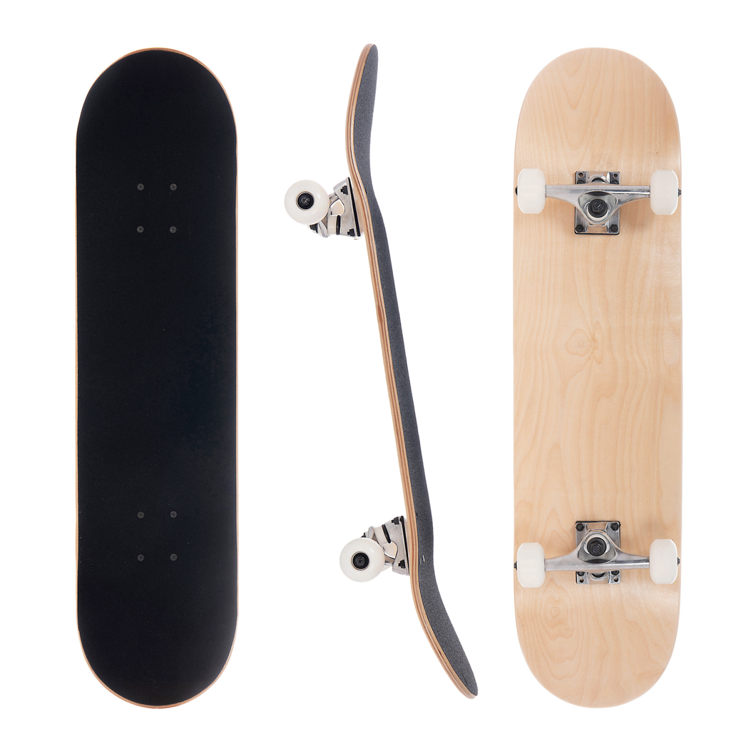 BLANK 8.0 Inch Complete Skateboard Natural