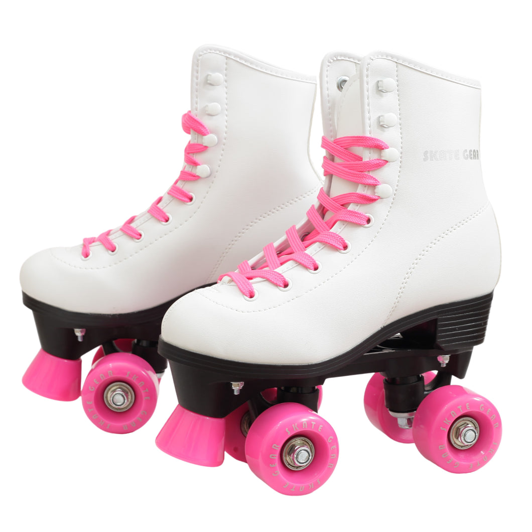 SKATE GEAR 85A Wheels Quad Roller Skate - PINK