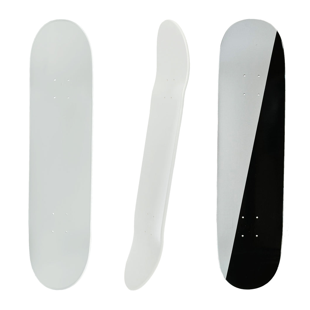 TURBO 7.5 Inch Canadian Maple Black White Skateboard Deck