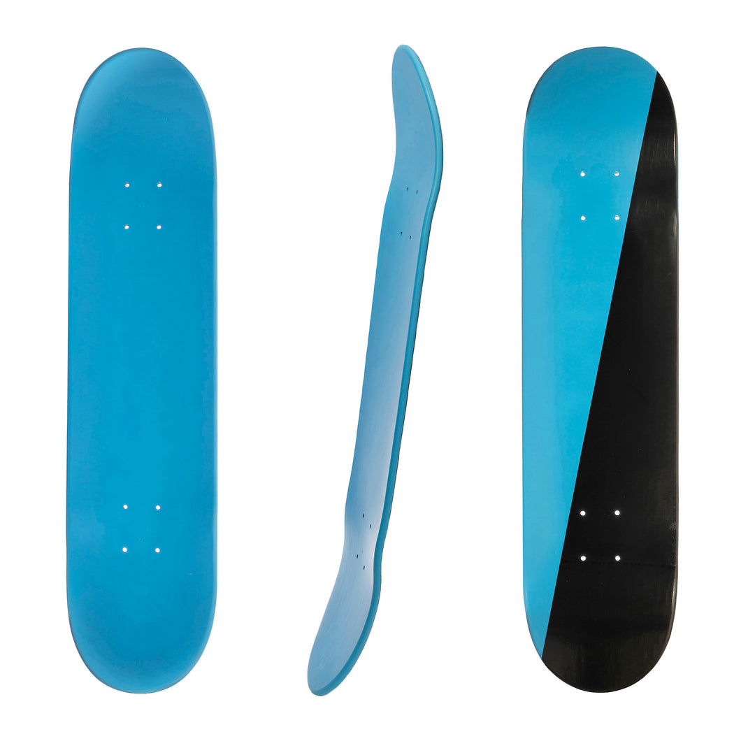 TURBO 7.75 Inch Canadian Maple Black Blue Skateboard Deck